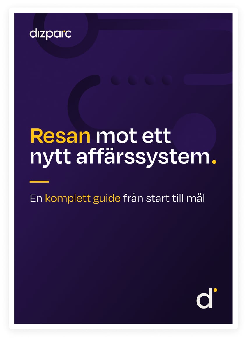 Dizparc omslagsbild på whitepaper om affärssystem