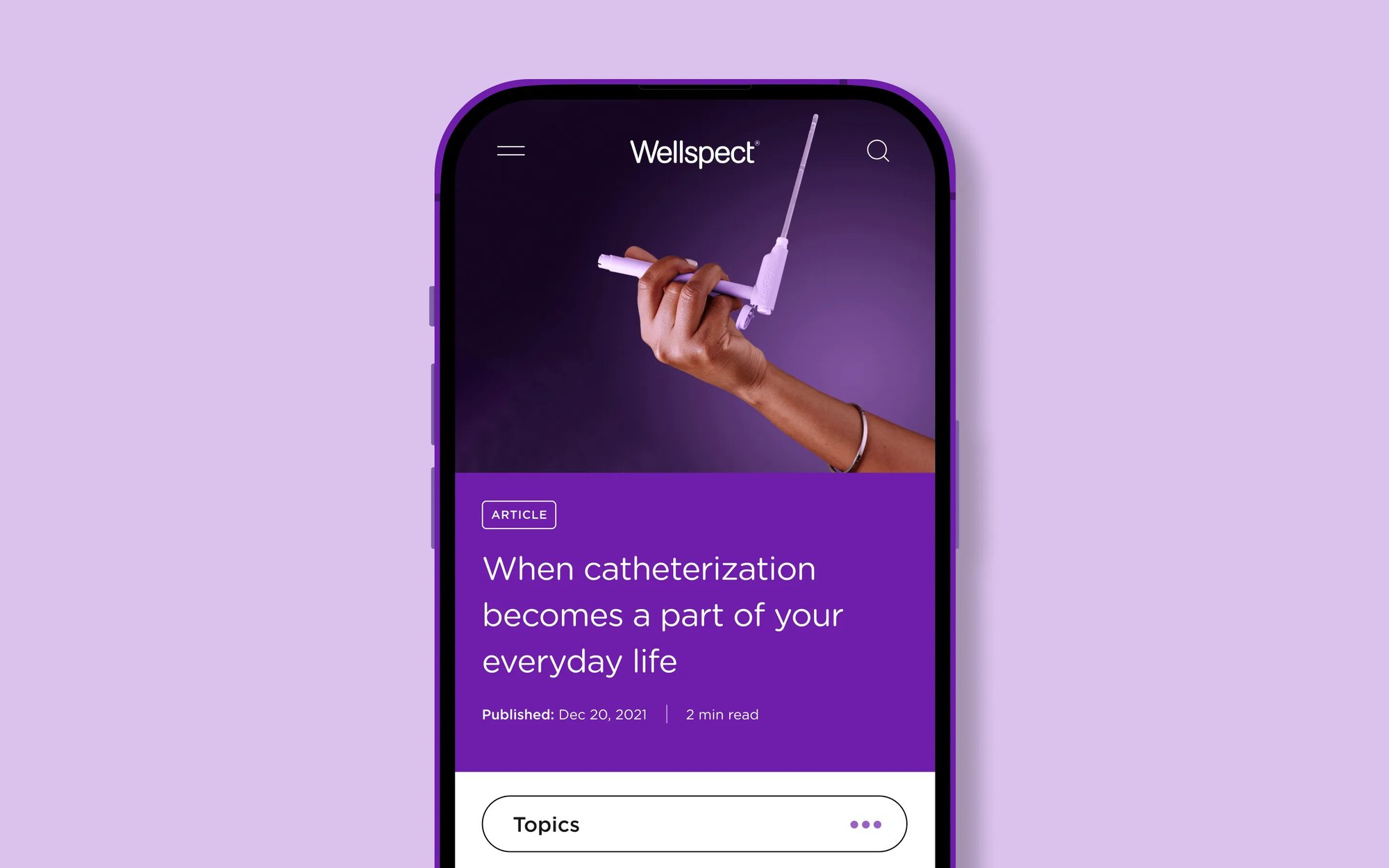 mobilvy från wellspects hemsida